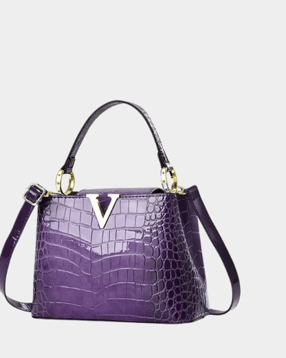 Valentina Croc Top Handle Handbag