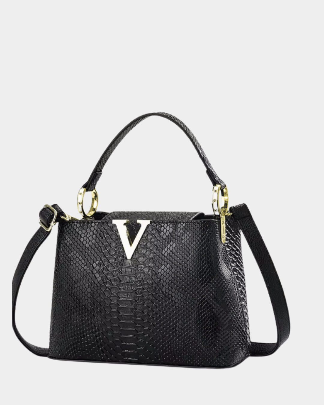 Valentina Croc Top Handle Handbag