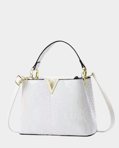 Valentina Croc Top Handle Handbag