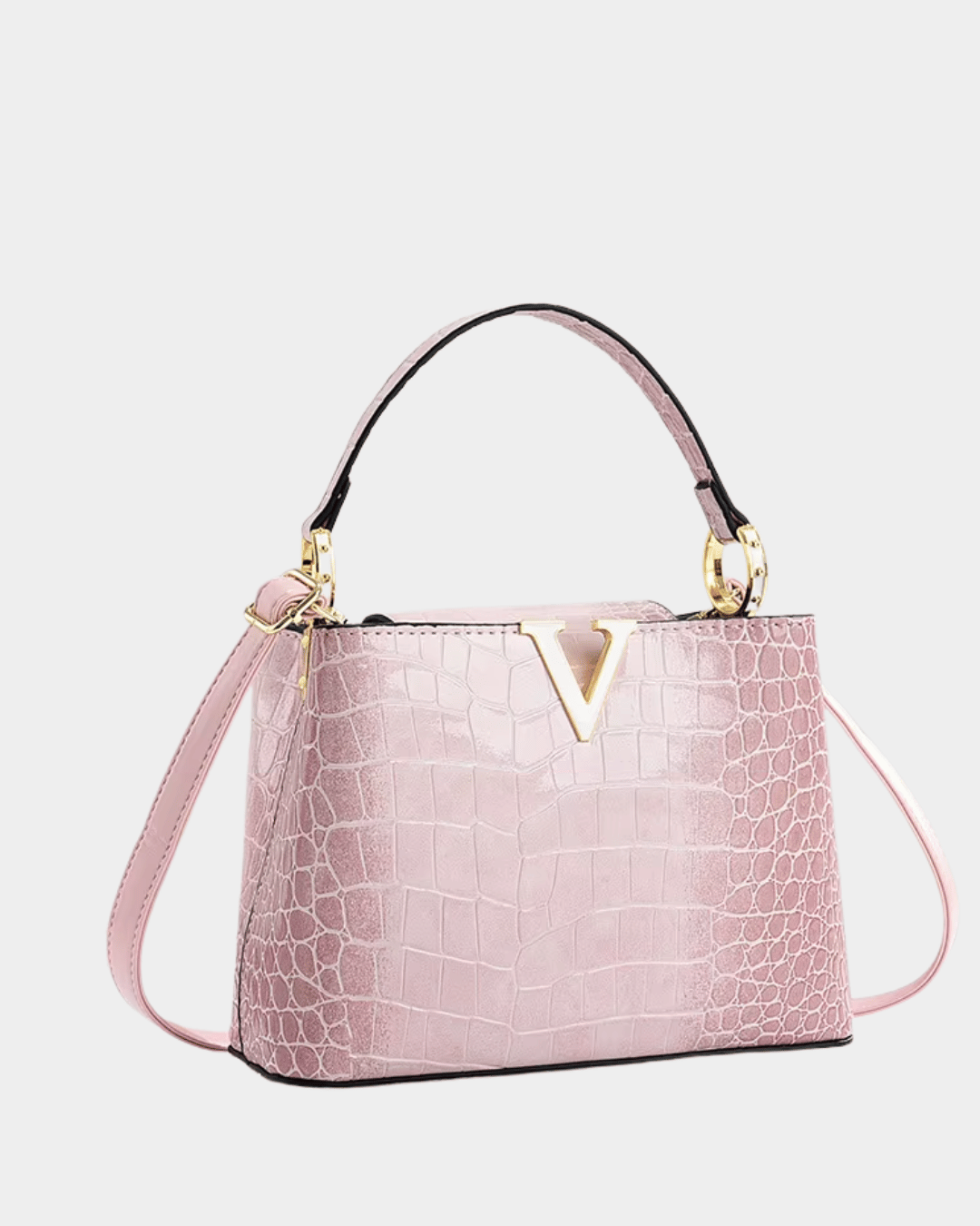 Valentina Croc Top Handle Handbag