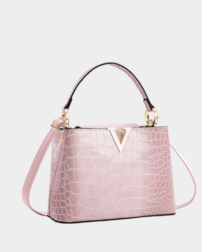 Valentina Croc Top Handle Handbag