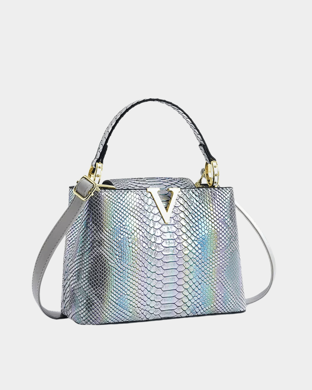 Valentina Croc Top Handle Handbag