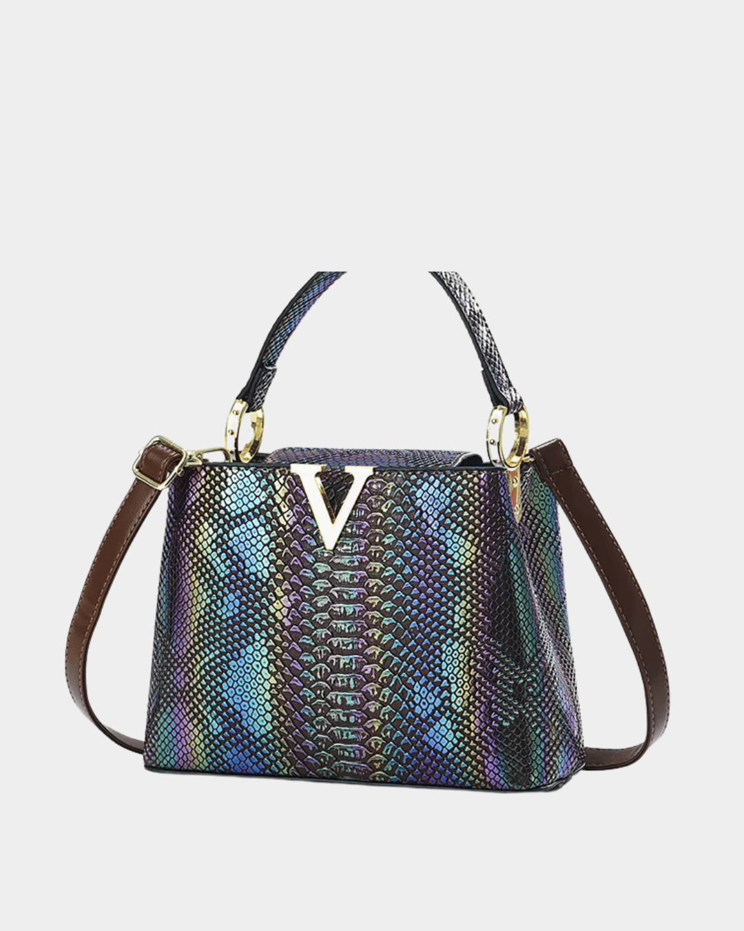 Valentina Croc Top Handle Handbag