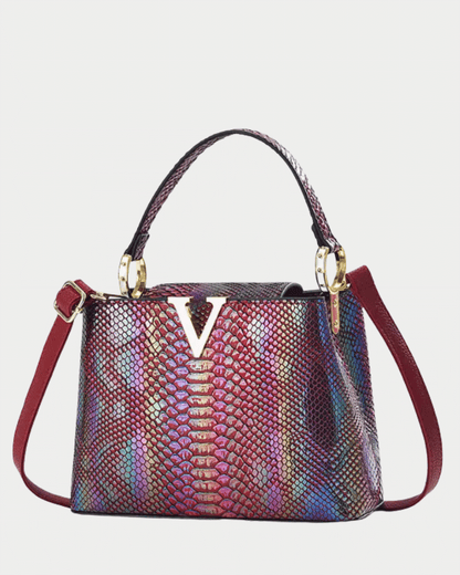 Valentina Croc Top Handle Handbag